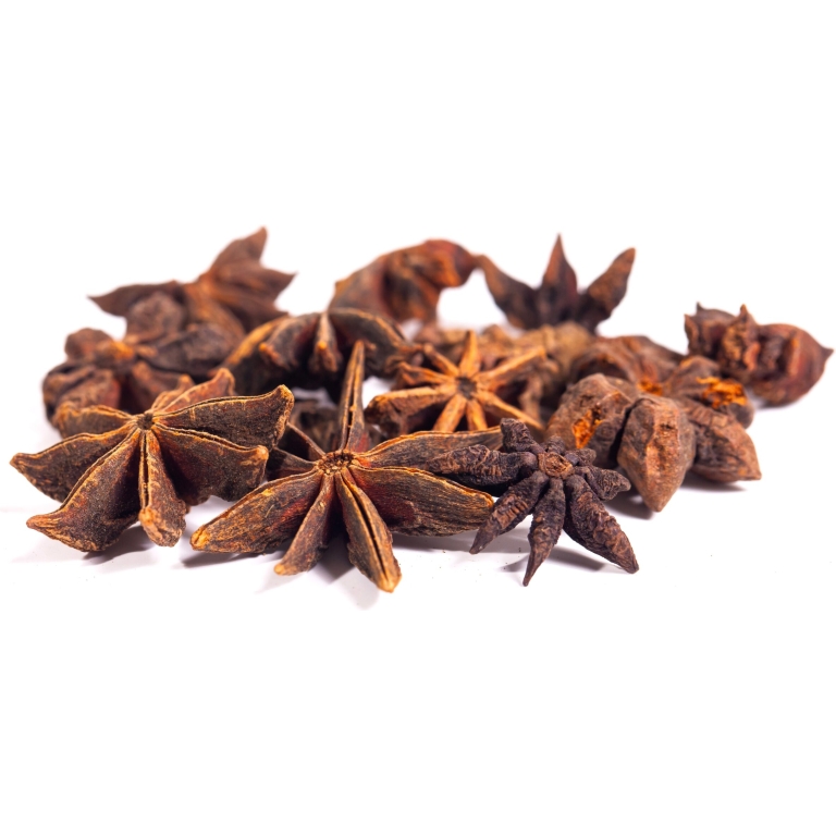 A,Bunch,Of,Dried,Up,Star,Anise,Seeds,Are,Isolated